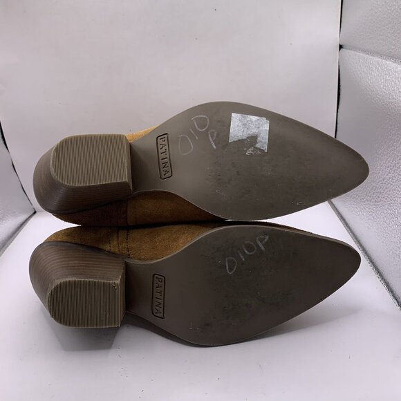 Patina Handmade Ankle Boot Womens Size 7 suede leather western cowgirl - Picture 11 of 12